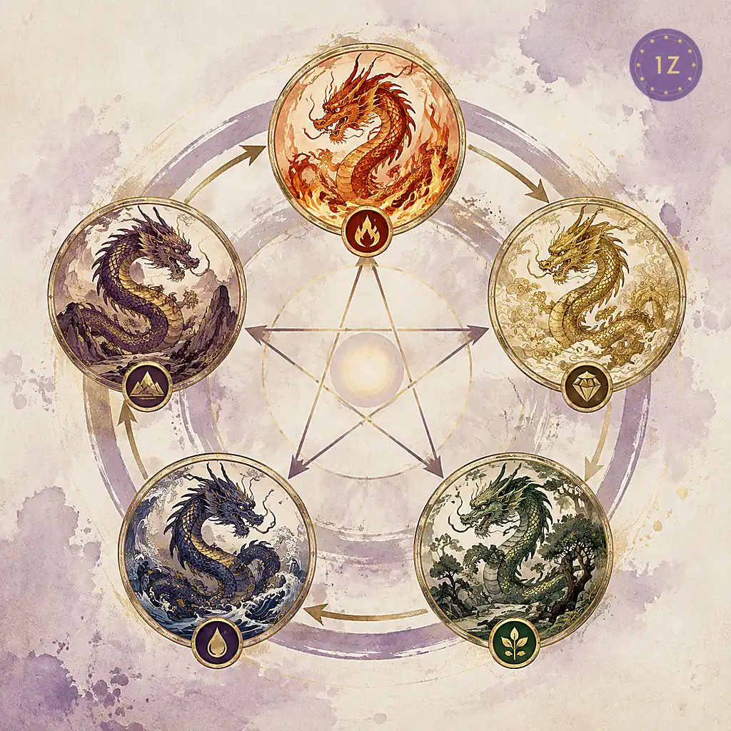 2026 Fire Horse year forecast chart for the Fire Dragon showing seasonal energy cycles