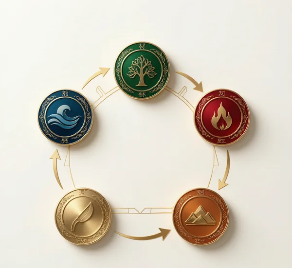 Five Elements generating cycle (相生) diagram