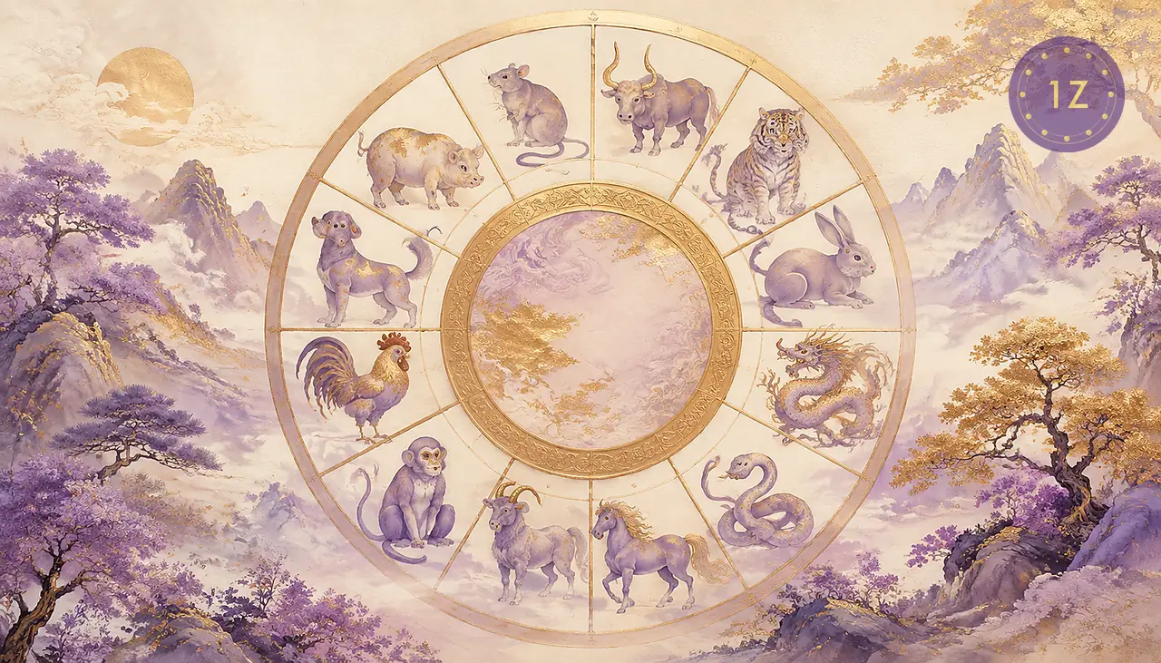 12Zodiacs BaZi compatibility analysis, two Four Pillars charts side by side