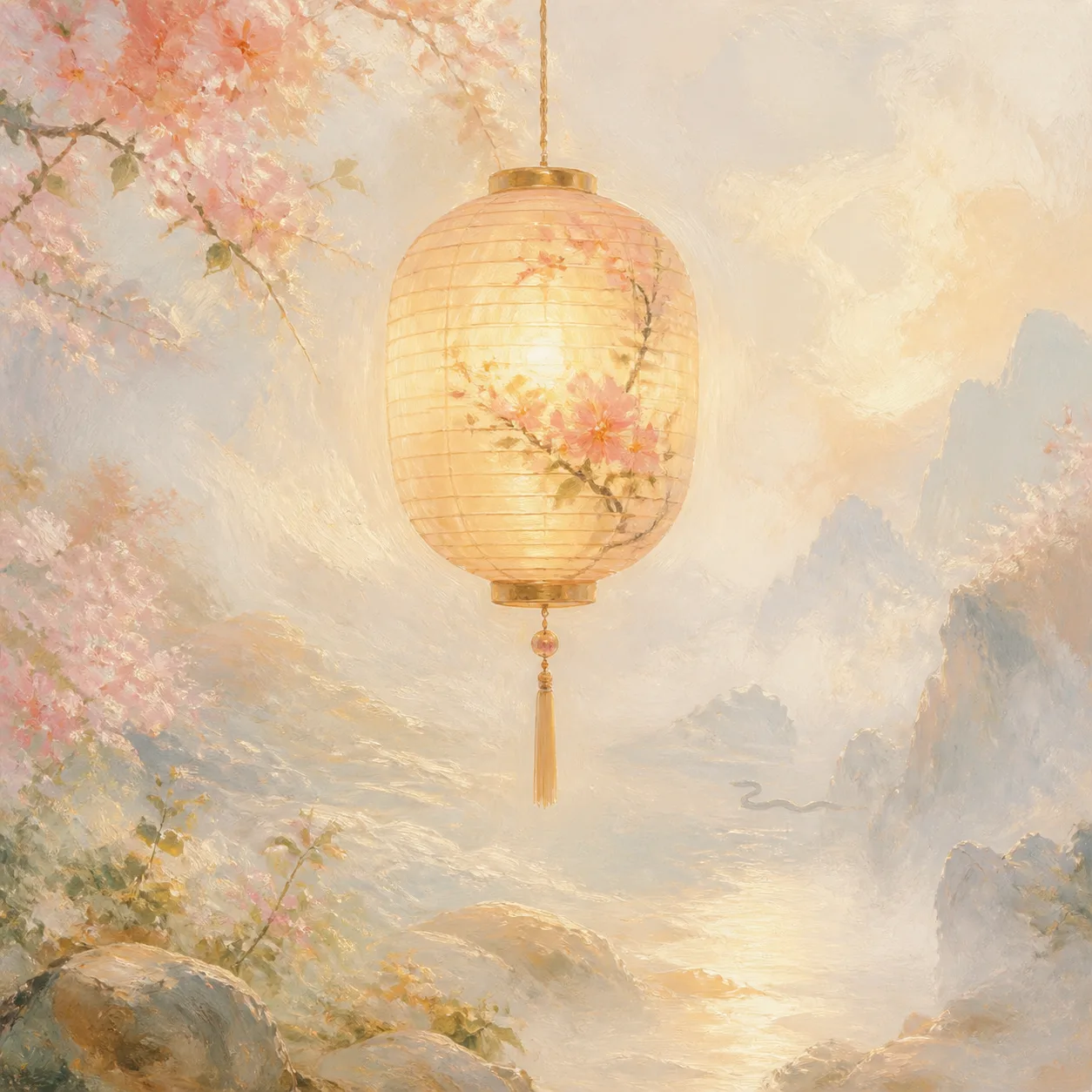 Lamp-Fire Snake concept illustration - 乙巳 (Yi-Si) BaZi combination