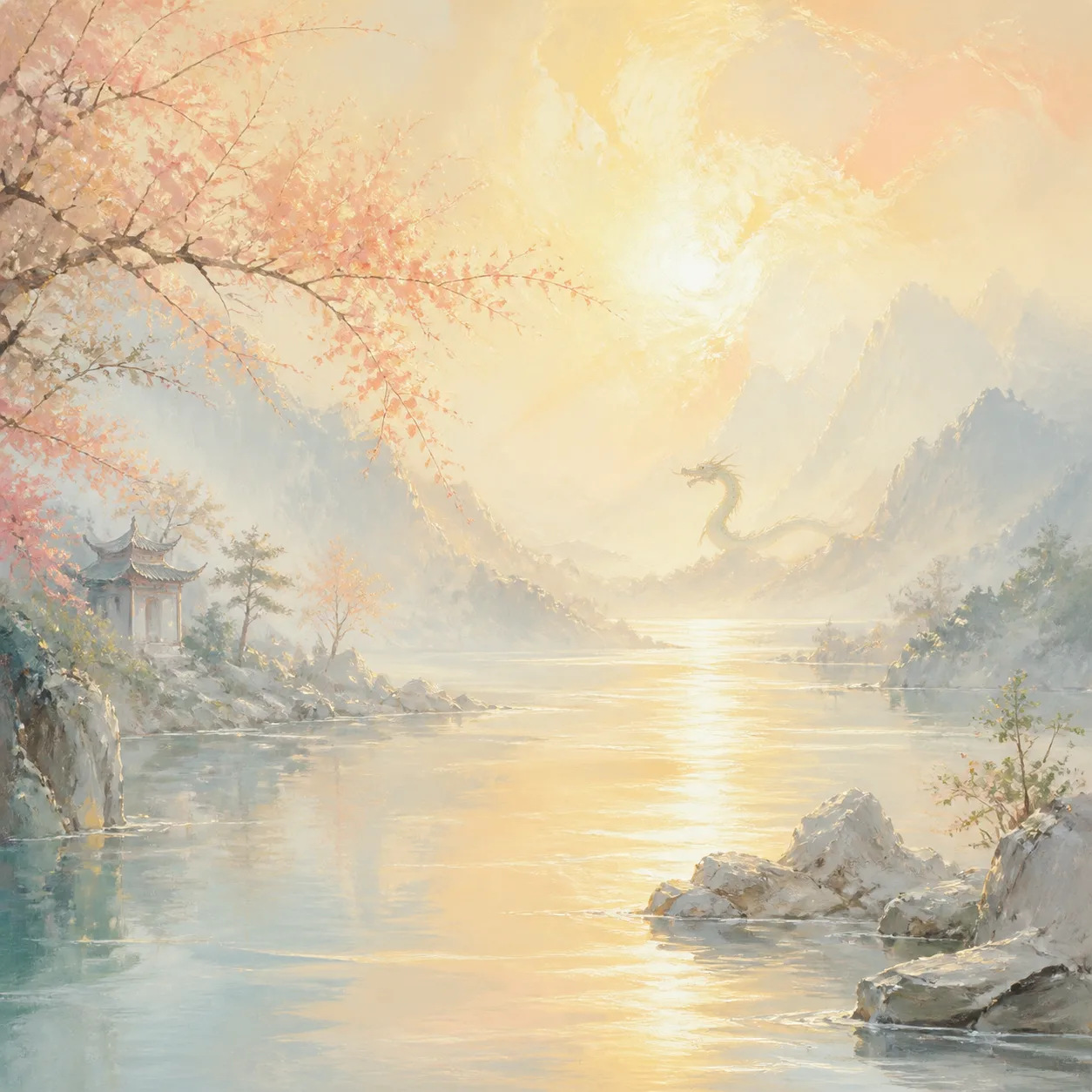 River Water Dragon concept illustration - 壬辰 (Ren-Chen) BaZi combination