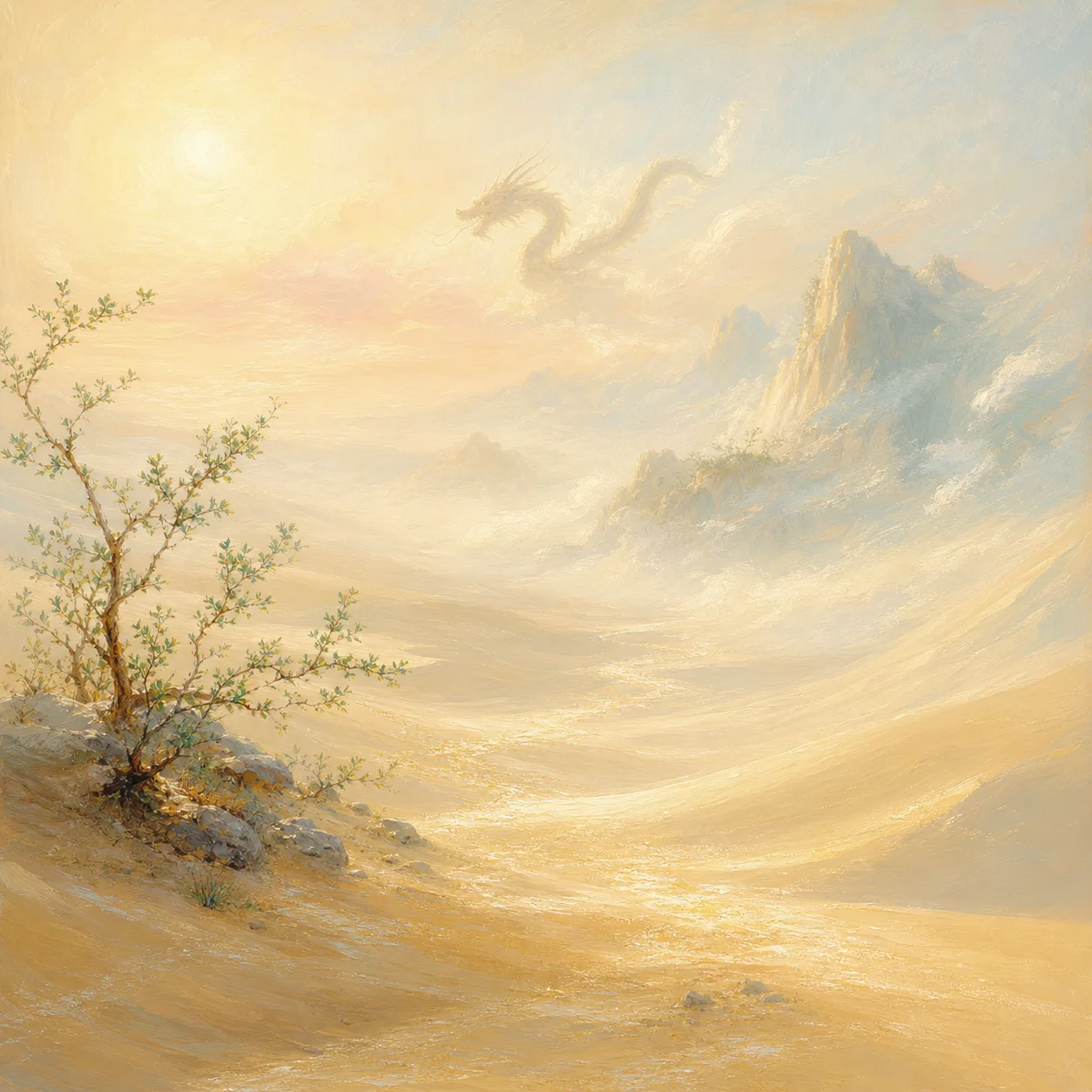 Sand-Earth Dragon concept illustration - 丙辰 (Bing-Chen) BaZi combination