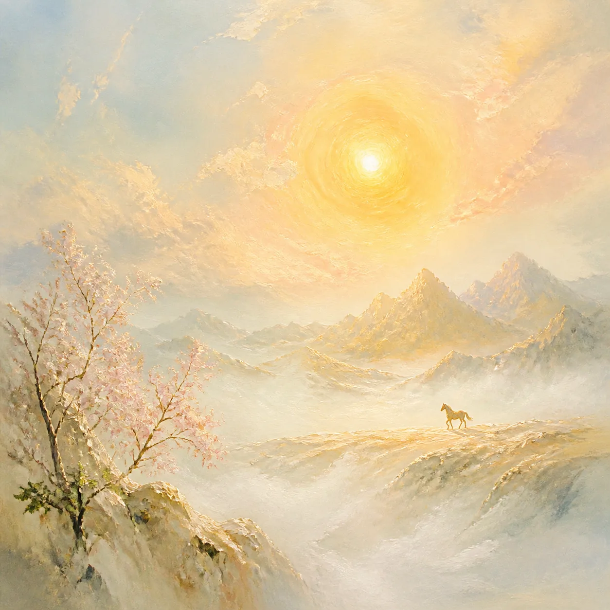 Sky-Fire Horse concept illustration - 戊午 (Wu-Wu) BaZi combination