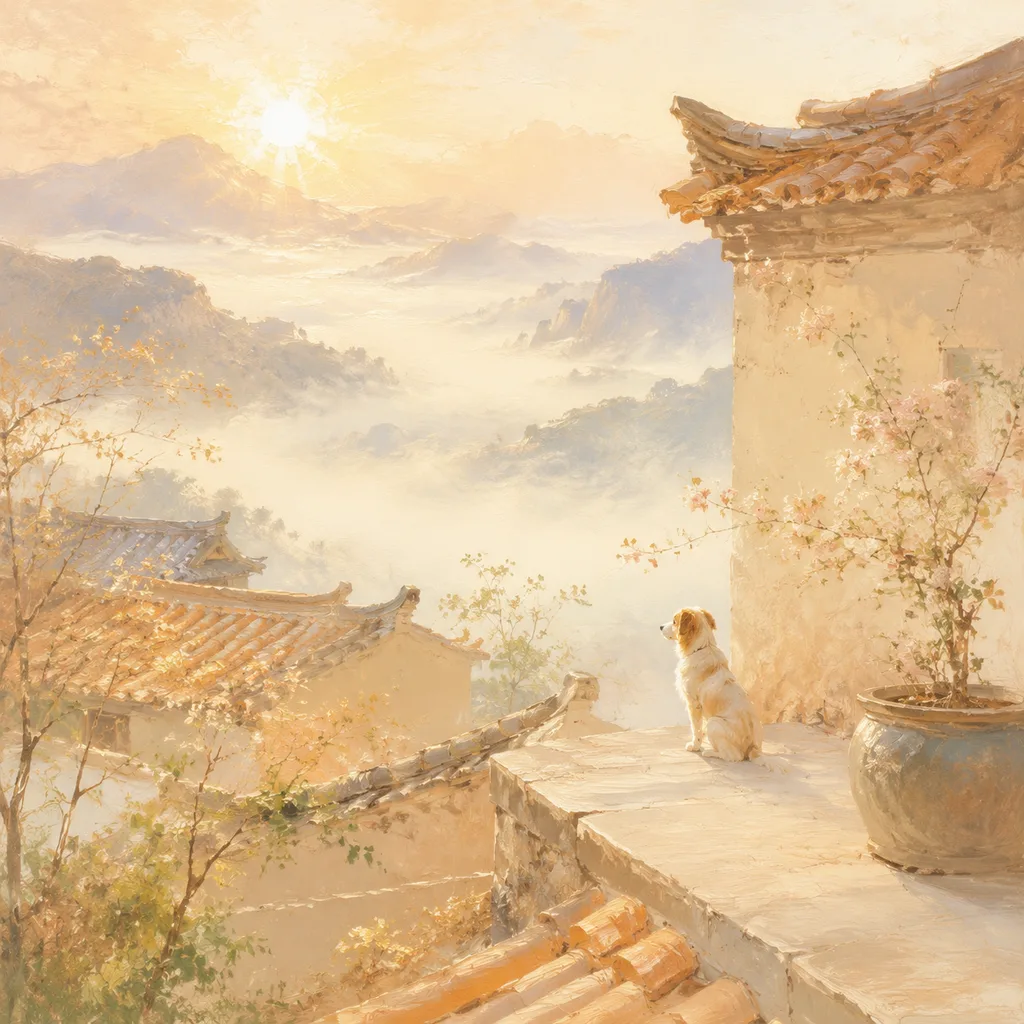 Year of the Dog 2006 - 丙戌 Roof Earth - Chinese Zodiac Concept Illustration