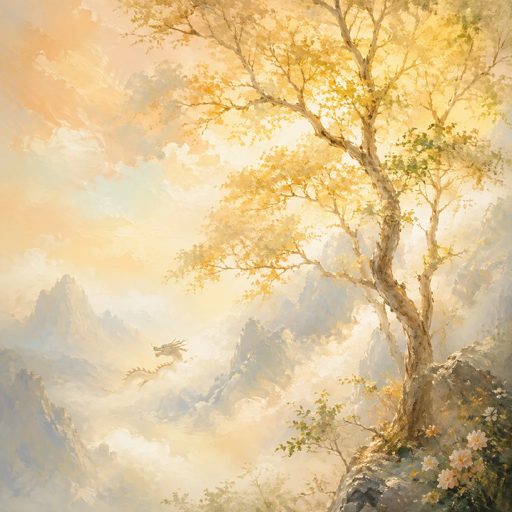 Year of the Dragon 1928 - 戊辰 Forest Wood - Chinese Zodiac Concept Illustration