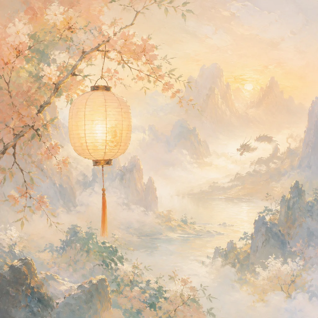 Year of the Dragon 1964 - 甲辰 Lamp Fire - Chinese Zodiac Concept Illustration