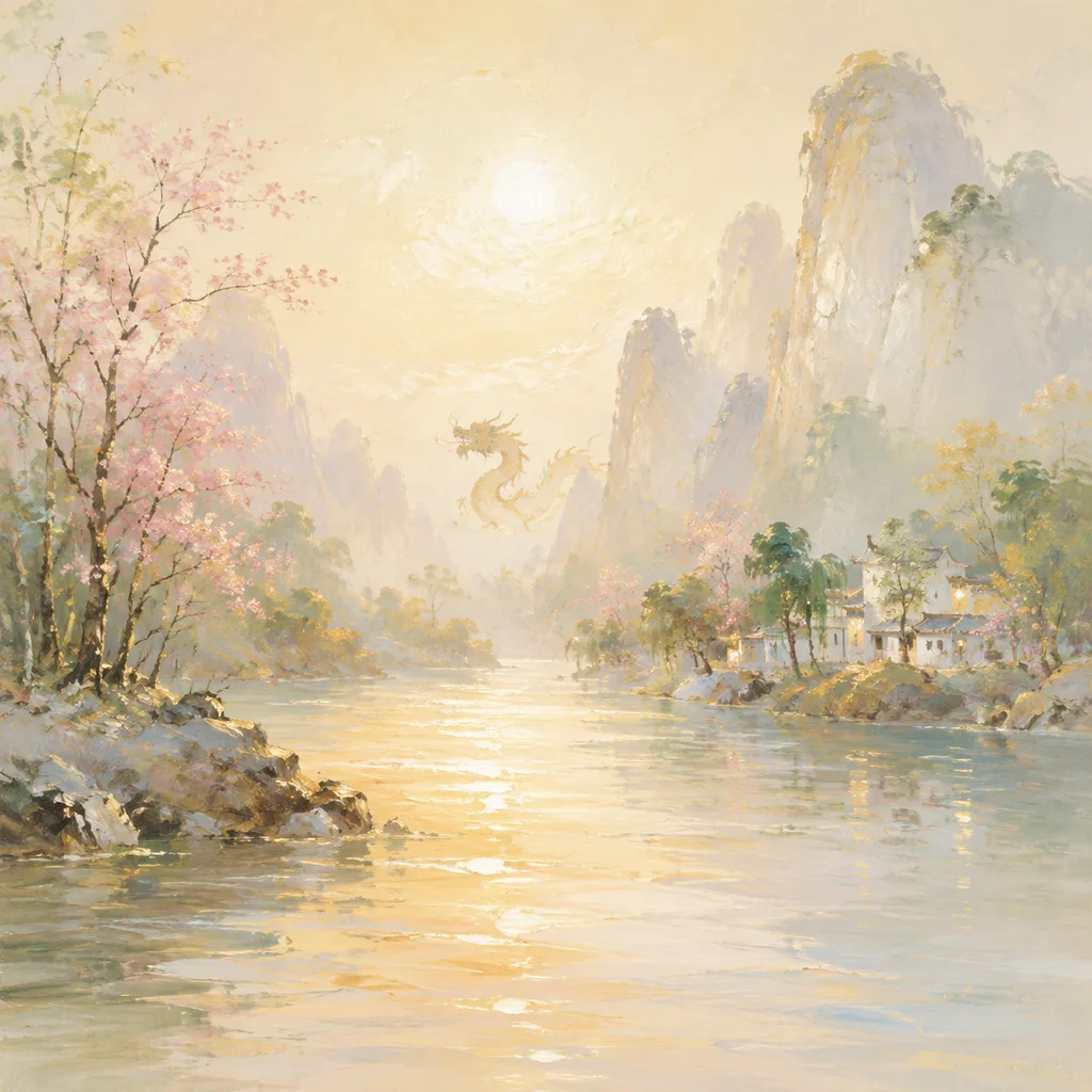 Year of the Dragon 2012 - 壬辰 River Water - Chinese Zodiac Concept Illustration