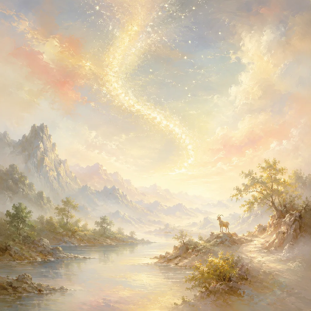 Year of the Goat 2027 - 丁未 Heavenly Water - Chinese Zodiac Concept Illustration