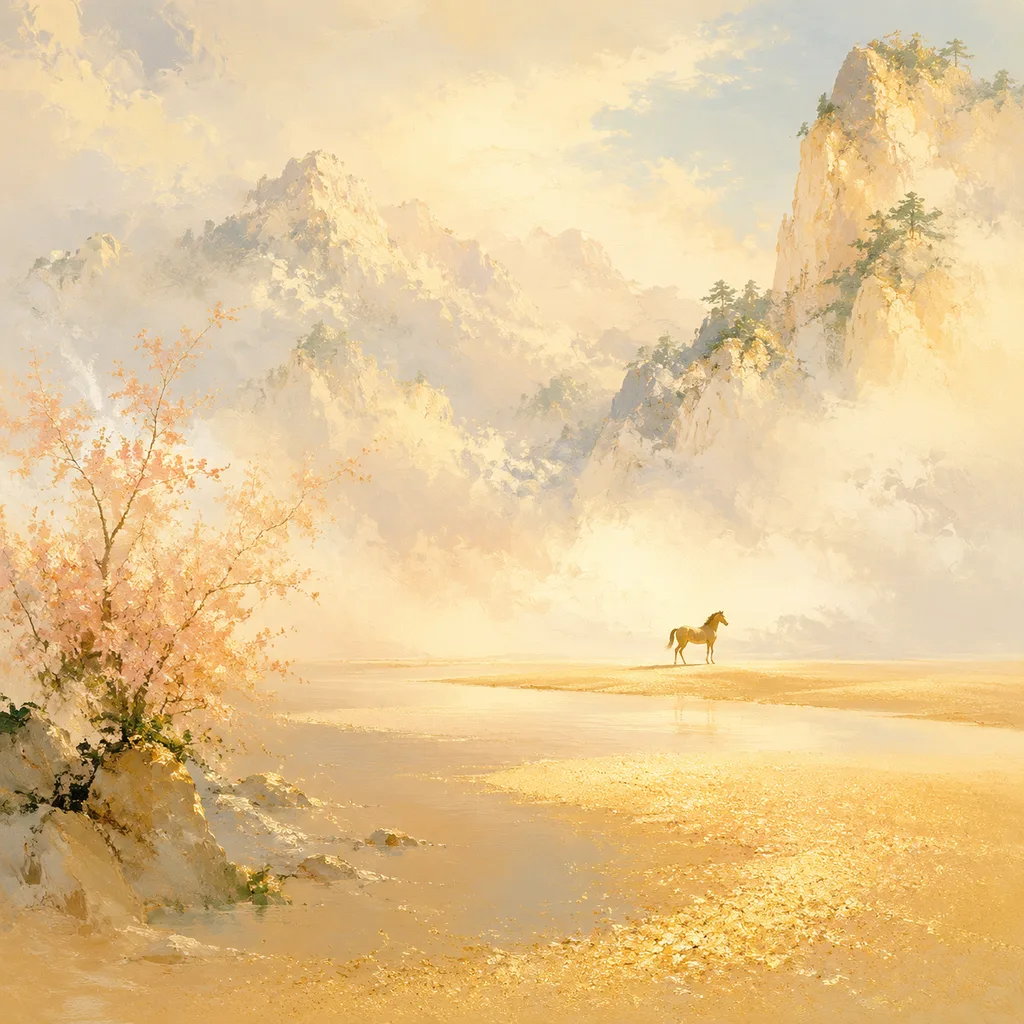 Year of the Horse 1954 - 甲午 Sand Metal - Chinese Zodiac Concept Illustration