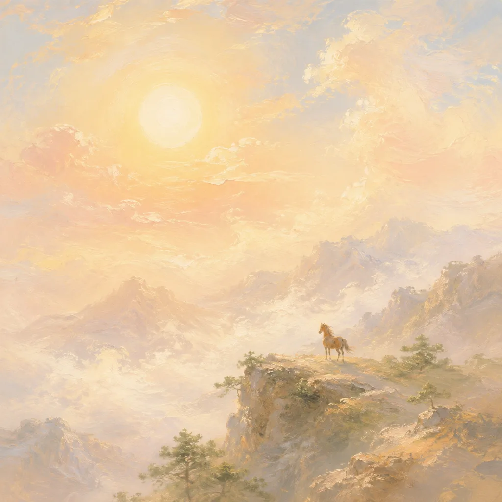 Year of the Horse 1978 - 戊午 Sky Fire - Chinese Zodiac Concept Illustration