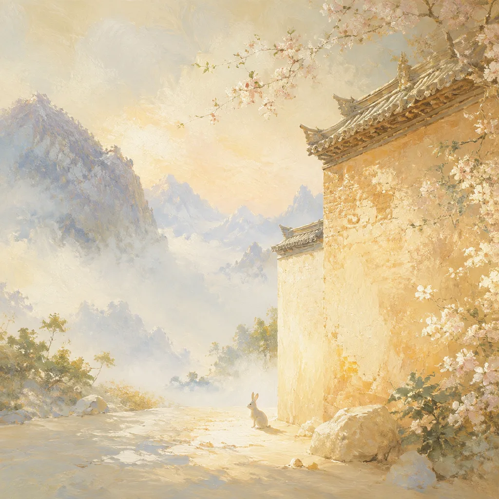 Year of the Rabbit 1939 - 己卯 Wall Earth - Chinese Zodiac Concept Illustration