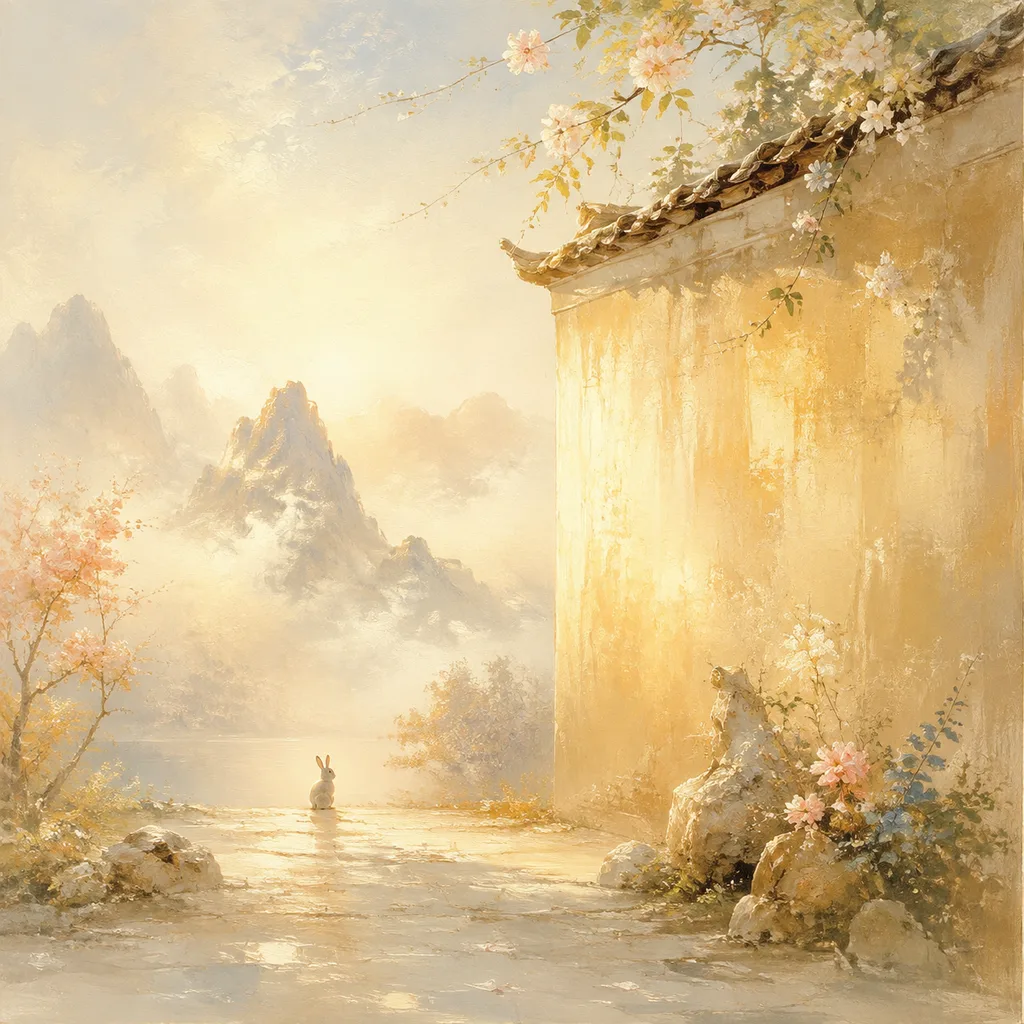 Year of the Rabbit 1999 - 己卯 Wall Earth - Chinese Zodiac Concept Illustration