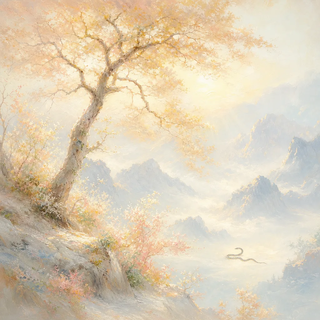 Year of the Snake 1989 - 己巳 Forest Wood - Chinese Zodiac Concept Illustration