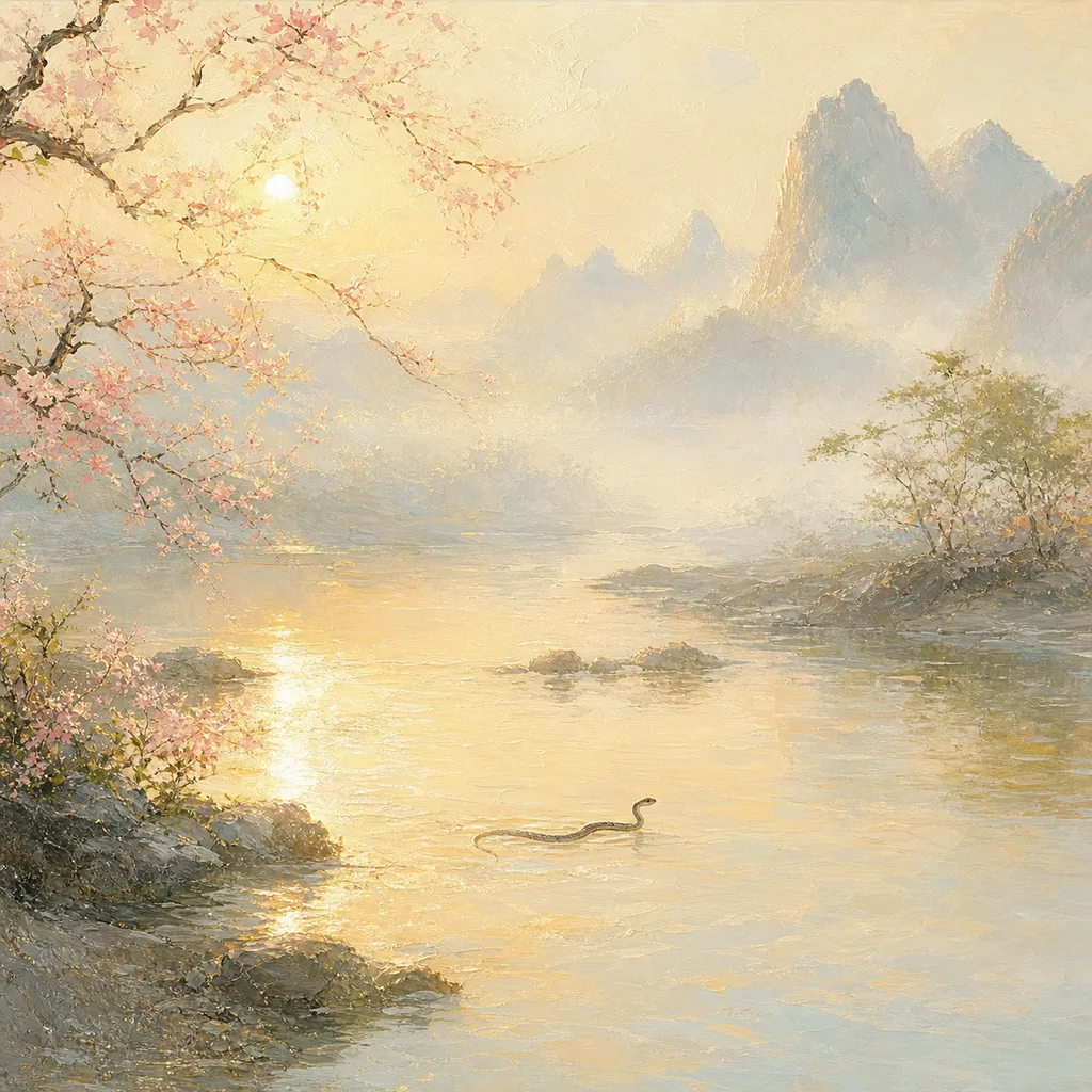 Year of the Snake 2013 - 癸巳 River Water - Chinese Zodiac Concept Illustration