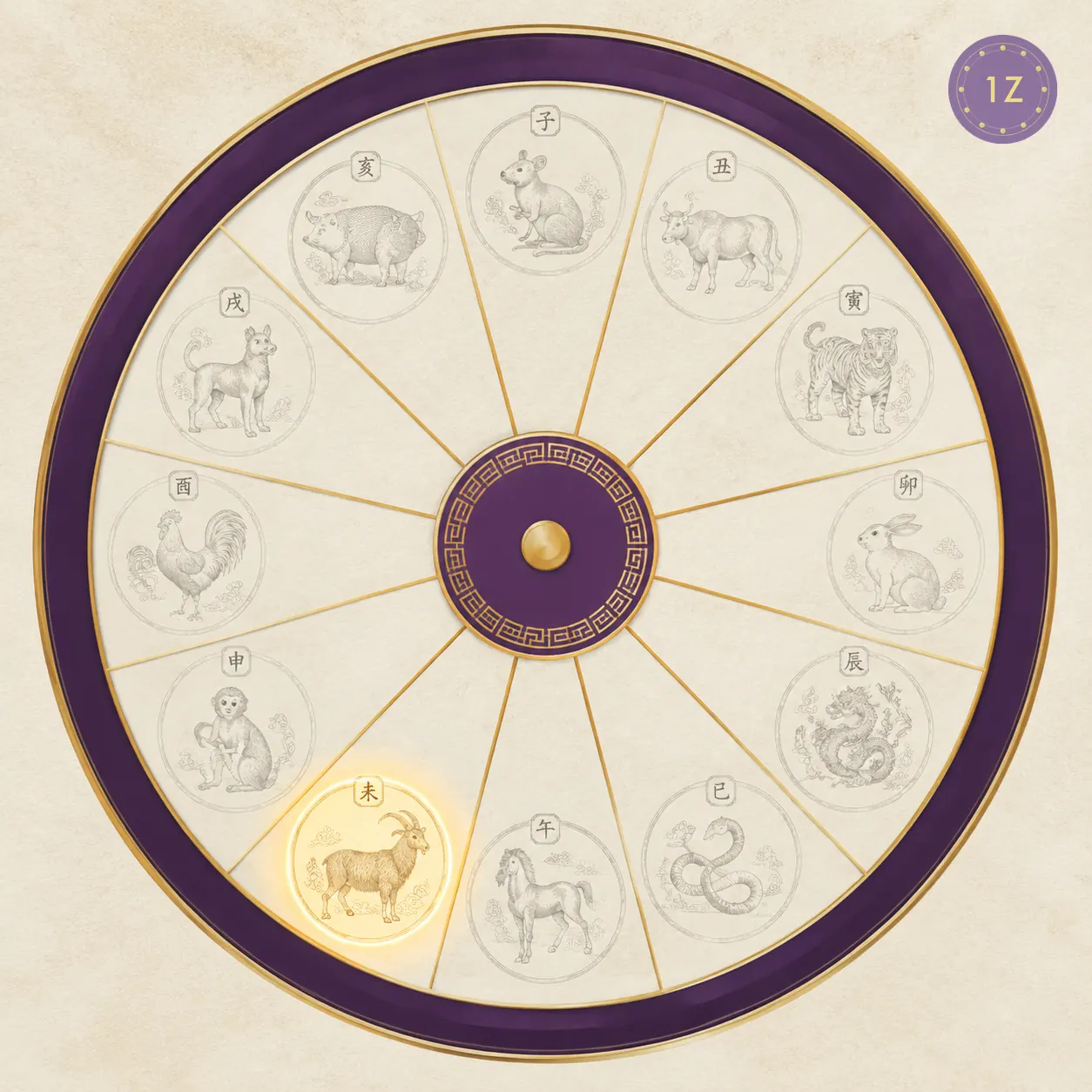 Zodiac wheel with Goat seat highlighted for 2027
