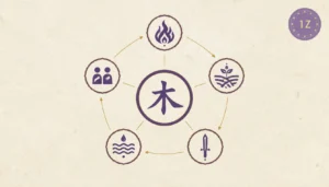 Ten Gods five family radial map with wood center